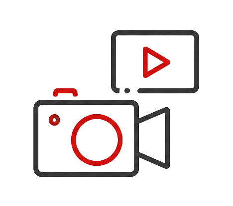 fComposizione bidimensionale di elementi grafici per il servizio di foto e video di ImprintAdv