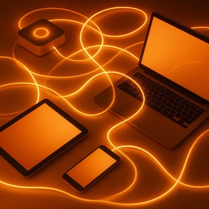 Immagine concettuale relativa all'ambito digitale con connessioni tra i vari sistemi